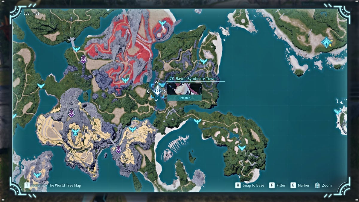 Palworld tower boss icon on the map